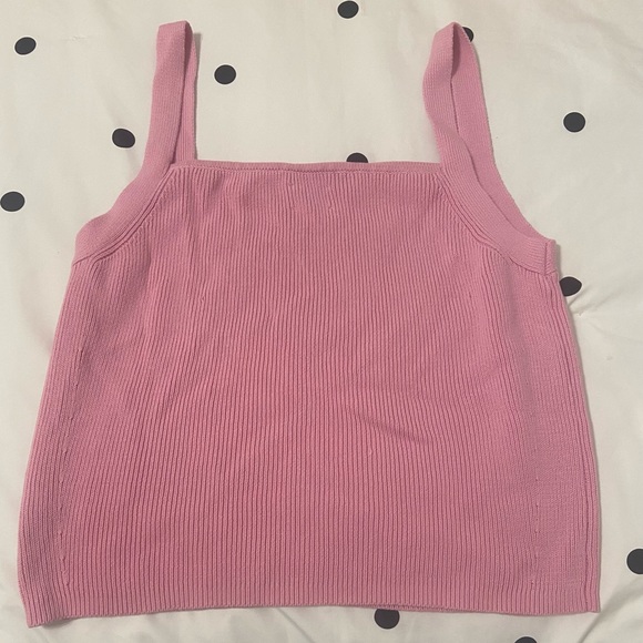 ASOS DESIGN curve knit square neck cami in pink, size 18, never been worn - Picture 2 of 4